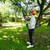 Cutting a branch with the Hyundai long reach pole saw