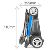 compact lawn mower with vertical storage