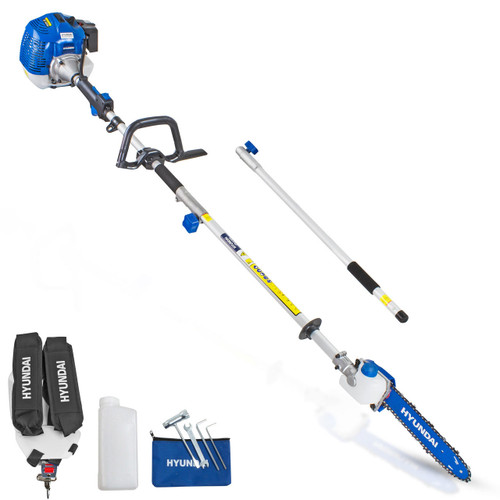Hyundai 52cc Long Reach Petrol Pole Saw/Pruner/Chainsaw | HYPS5200X