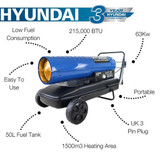 HY215DKH Industrial space heater Features