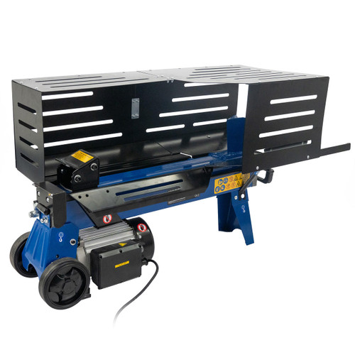 Hyundai 7 Tonne Horizontal Electric Log Splitter with Hydraulic Ram, Steel Protection Cage 250mm Split |  HYLS7000HE