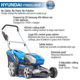HYM80LI460P Lawn Mower Features
