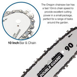 10 inch bar chainsaw